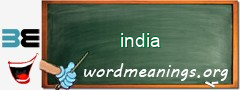 WordMeaning blackboard for india